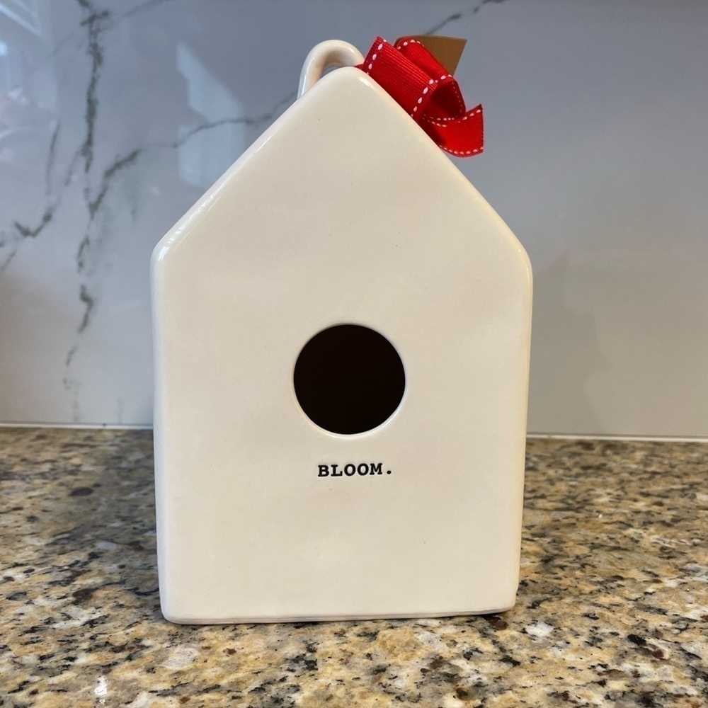 NWT Rae Dunn By Magenta BLOOM Vines Bird House Typewriter Icon Red Ribbon